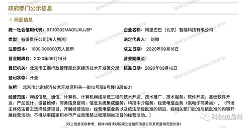 阿里巴巴智能科技公司在北京成立，注冊資本達(dá)1000萬專注軟件開發(fā)